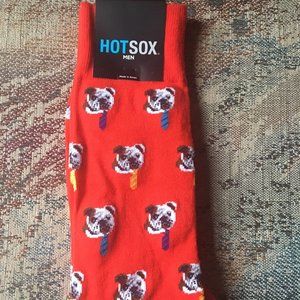 NWT Mens Hot Sox Bull Dog in Tie